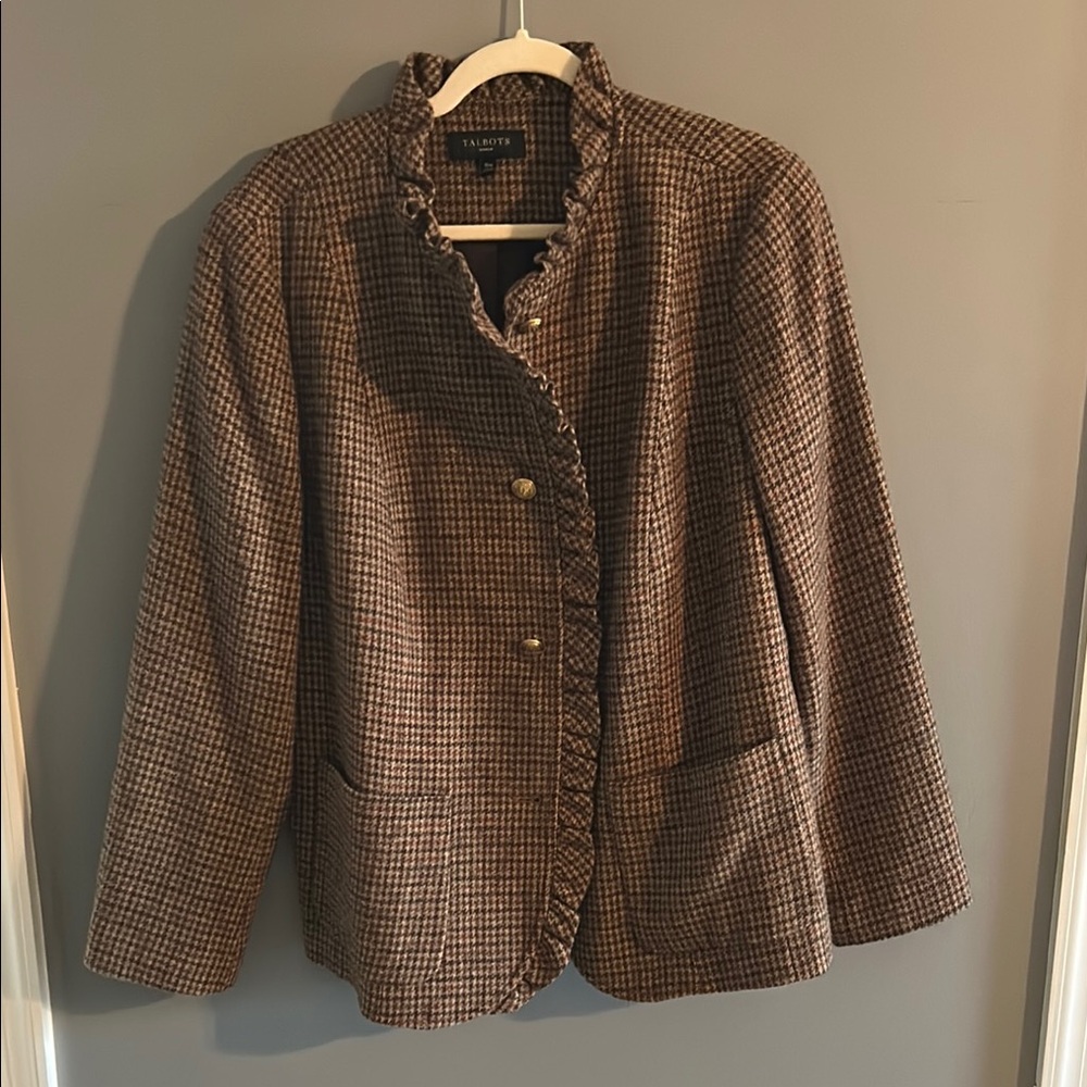 Talbots Brown Checkered Women's Jacket